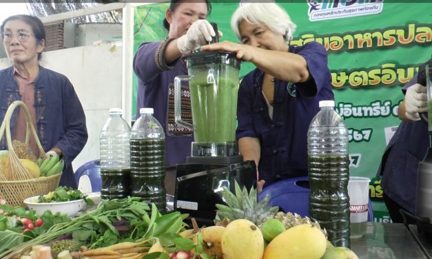 ปราจีนบุรี น้ำผักผลไม้เพื่อสุขภาพตามธาตุเจ้าเรือน โดยกลุ่มเกษตรอินทรีย์ บ้านนนทรี