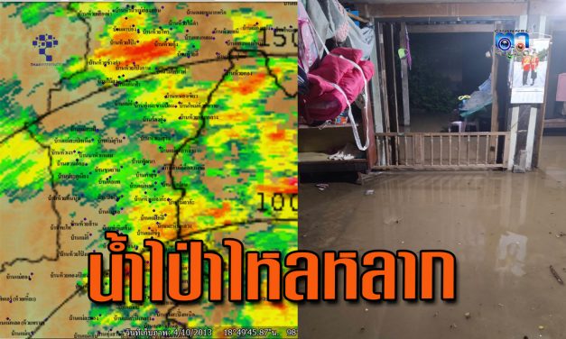 แม่ฮ่องสอน เกิดฝนตกอย่างหนักในพื้นที่ต้นน้ำตำบลหมอกจำแป่ ส่งผลให้น้ำแม่สะงี ไหลหลากเข้าท่วมบ้านเรือนประชาชน