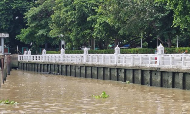 นนทบุรี น้ำก็จะมา ทางเดินริมเขื่อนวัดเฉลิมพระเกรียติก็ทรุด ลักษณะเป็นการทรุด วอนหน่วยงานที่เกี่ยวข้องตรวจสอบ