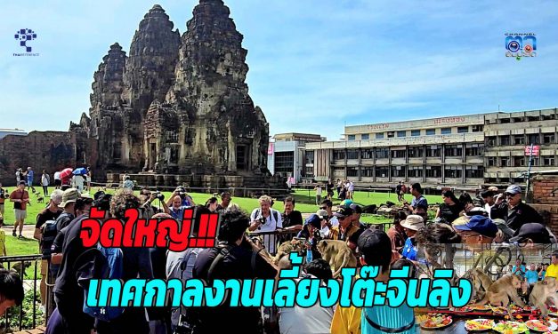 ลพบุรี จัดใหญ่ เทศกาลงานเลี้ยงโต๊ะจีนลิง ลิงคึกคัก นักท่องเที่ยวและสื่อมวลชนทุกมุมโลก ให้ความสนใจเป็นจำนวนมาก